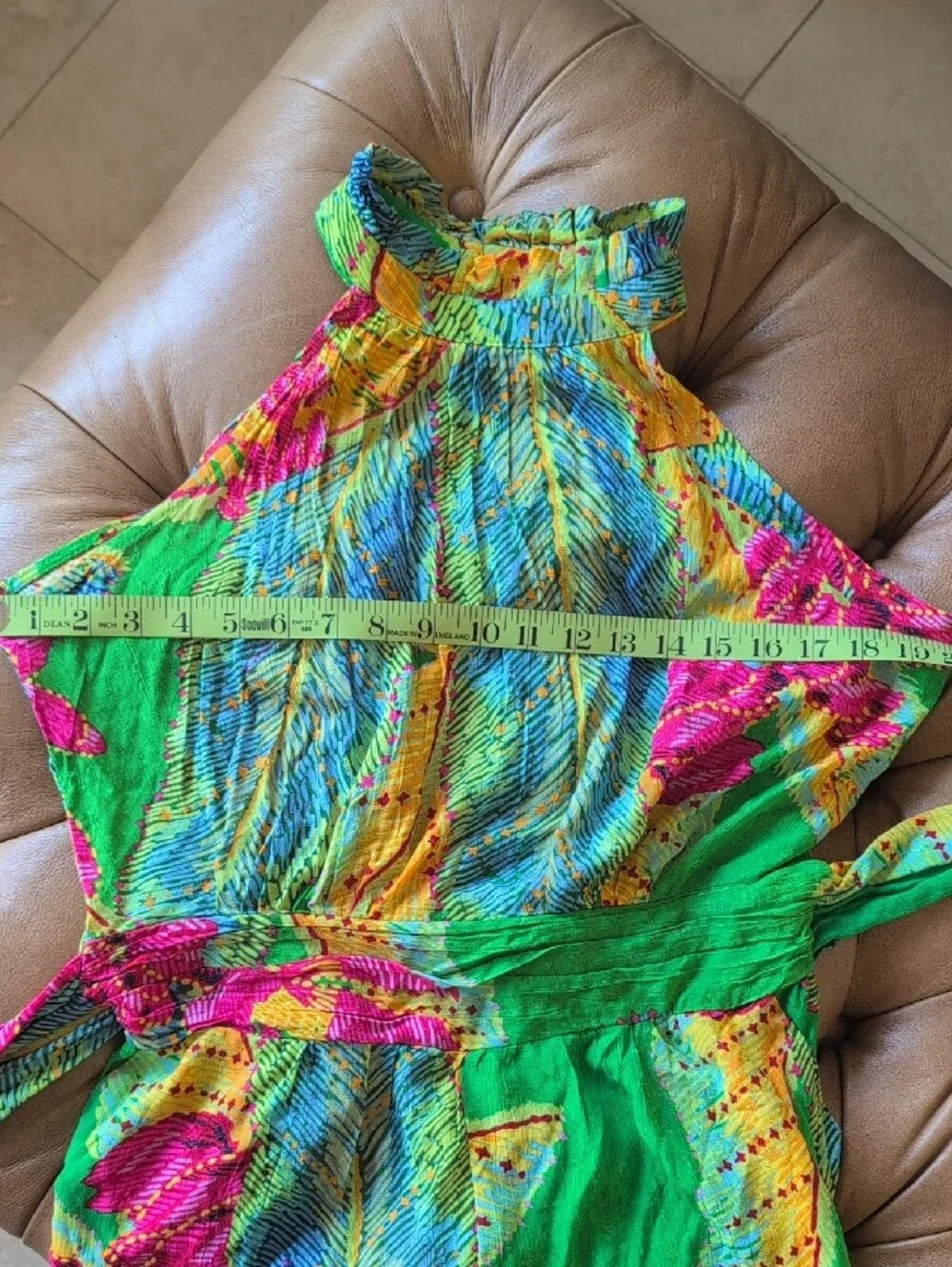 Cynthia Rowley Green Multicolor Tropical Print Romper - Picture 6 of 10